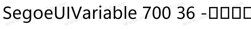 SegoeUIVariable 700 36 字体转换